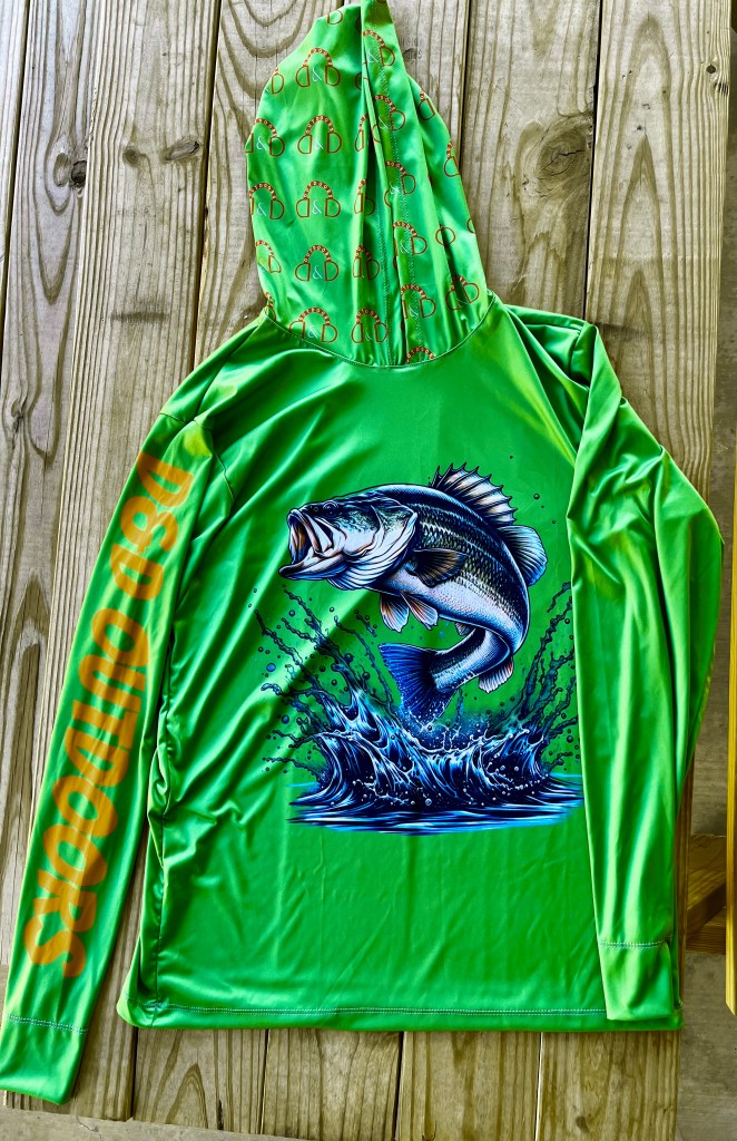 Jumping Bass UV Fishing Hoodie : D&D Outdoors Podcast